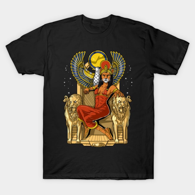 Egyptian Goddess Sekhmet T-Shirt by underheaven